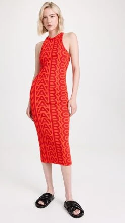 Marc Jacobs Monogram Racer Rib Dress