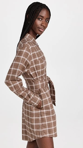 Marissa Webb Brett Lightweight Flannel U-Back Mini Dress 5 Marissa Webb Brett Lightweight Flannel U-Back Mini Dress - Image 3