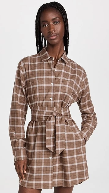 Marissa Webb Brett Lightweight Flannel U-Back Mini Dress 3 Marissa Webb Brett Lightweight Flannel U-Back Mini Dress