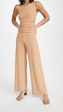 Norma Kamali Kamali Kulture Shirred Waist Jumpsuit