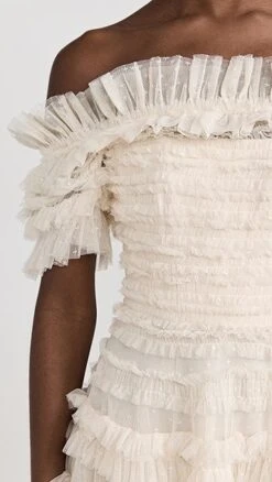 Needle & Thread Lisette Ruffle Off Shoulder Gown -Denim Diva Shop nthre3029112984 1673275121784 2 0. UX357 QL90