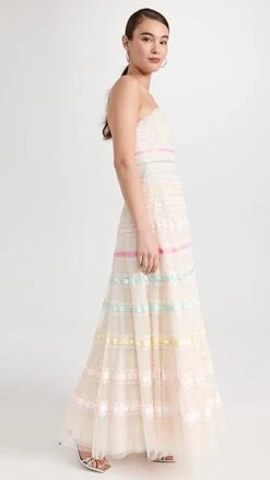 Needle & Thread Rainbow Strapless Gown -Denim Diva Shop nthre3029314b1f 1678123817217 2 0. UX357 QL90