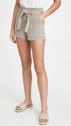 PAIGE Anessa Shorts With Pleated Waistband