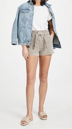 PAIGE Anessa Shorts With Pleated Waistband -Denim Diva Shop pdeni412551aa73 q4 2 1. UX357 QL90