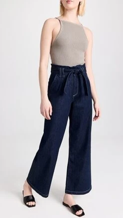 PAIGE Harper Jeans With Flutter Waistband + Self Belt -Denim Diva Shop pdeni4158524364 1679408888063 2 0. UX357 QL90