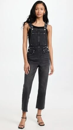 PAIGE Noella Overall W/ Raw Hem -Denim Diva Shop pdeni416081f64e 1677525567342 2 0. UX357 QL90