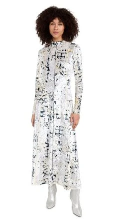 3.1 Phillip Lim Kaleidoscope Crushed Velvet Flare Dress -Denim Diva Shop phlii245481ed34 1668468349295 2 0. UX357 QL90