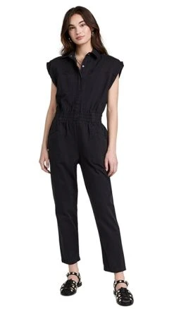 Pistola Denim Rosie Shoulder Padded Jumpsuit -Denim Diva Shop pisto3012513525 1648230475531 2 0. UX357 QL90