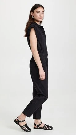 Pistola Denim Rosie Shoulder Padded Jumpsuit -Denim Diva Shop pisto3012513525 1648230475860 2 0. UX357 QL90