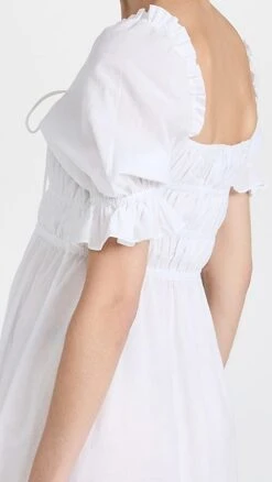 Playa Lucila Smocked Short Sleeve Midi Dress -Denim Diva Shop playa30160102ca 1652819377200 2 0. UX357 QL90