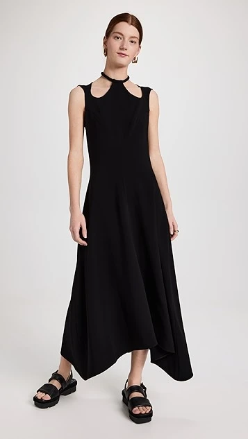 Proenza Schouler Matte Viscose Crepe A Line Dress 3 Proenza Schouler Matte Viscose Crepe A Line Dress