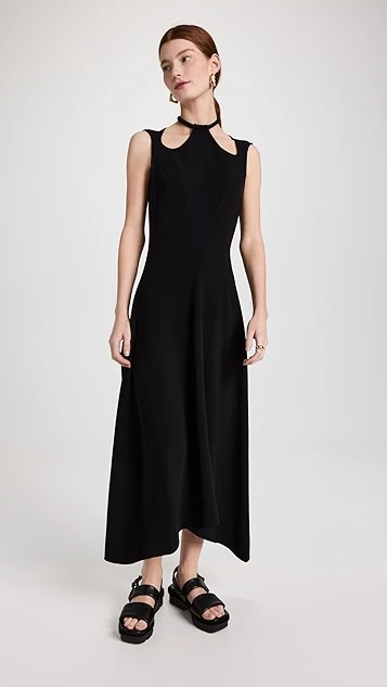 Proenza Schouler Matte Viscose Crepe A Line Dress 9 Proenza Schouler Matte Viscose Crepe A Line Dress - Image 7