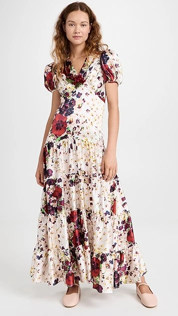 Rodarte Purple And Mauve Floral Dress 9 Rodarte Purple And Mauve Floral Dress - Image 7