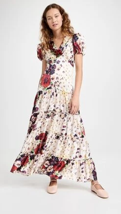 Rodarte Purple And Mauve Floral Dress