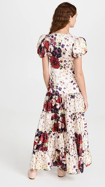 Rodarte Purple And Mauve Floral Dress 4 Rodarte Purple And Mauve Floral Dress - Image 2