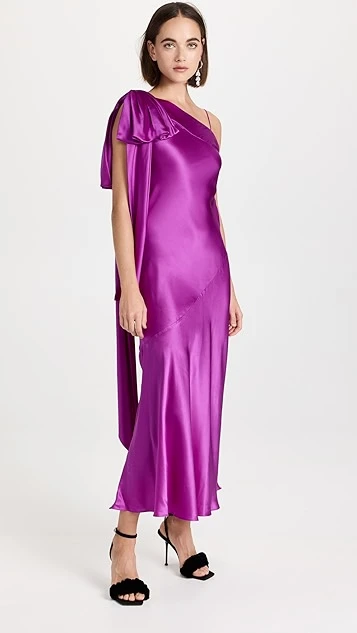 Rodarte One Shoulder Dress With Bow Detail 3 Rodarte One Shoulder Dress With Bow Detail