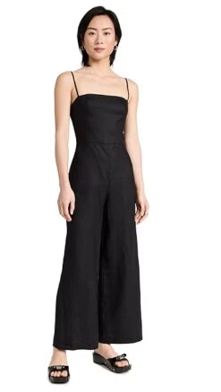 Reformation Overland Linen Jumpsuit -Denim Diva Shop refor408081071b 1680212746339 2 0. UX357 QL90