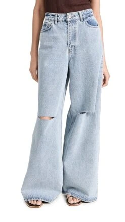 ROKH Knee Cutout Denim Jeans -Denim Diva Shop rokhh3006527657 1680821044386 2 0. UX357 QL90