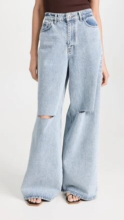 ROKH Knee Cutout Denim Jeans -Denim Diva Shop rokhh3006527657 1680821045507 2 0. UX357 QL90