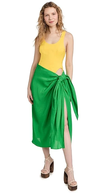 Rosie Assoulin Bodysuit Sarong Dress 8 Rosie Assoulin Bodysuit Sarong Dress - Image 6