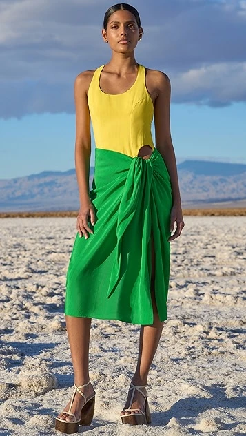 Rosie Assoulin Bodysuit Sarong Dress 3 Rosie Assoulin Bodysuit Sarong Dress