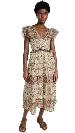 Sea Marlee Print Flutter Sleeve Dress -Denim Diva Shop seaaa2181312955 1674661906610 2 0. UX357 QL90