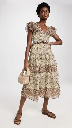 Sea Marlee Print Flutter Sleeve Dress -Denim Diva Shop seaaa2181312955 1674661906775 2 0. UX357 QL90