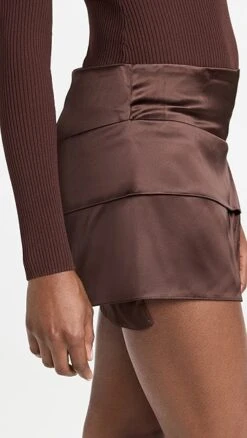 Supriya Lele Stretch Satin Nic Micro Mini Skirt -Denim Diva Shop slele3000111141 1665343761360 2 0. UX357 QL90