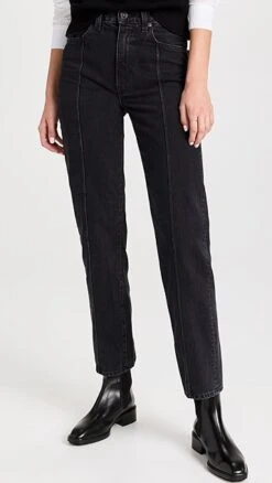 SLVRLAKE London Pintuck Jeans -Denim Diva Shop slvrl301481a787 1663868699453 2 0. UX357 QL90