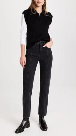 SLVRLAKE London Pintuck Jeans -Denim Diva Shop slvrl301481a787 1663868700581 2 0. UX357 QL90