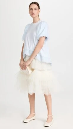 Simone Rocha Elasticated Layered Tutu Skirt -Denim Diva Shop sroch301871a530 1657745233936 2 0. UX357 QL90