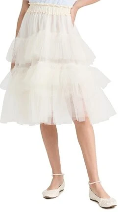 Simone Rocha Elasticated Layered Tutu Skirt -Denim Diva Shop sroch301871a530 1657745235390 2 0. UX357 QL90