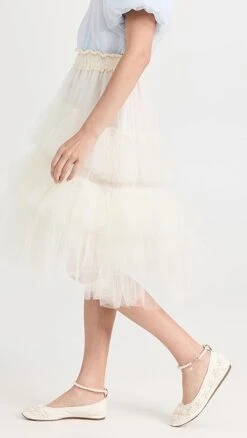 Simone Rocha Elasticated Layered Tutu Skirt -Denim Diva Shop sroch301871a530 1657745235860 2 0. UX357 QL90