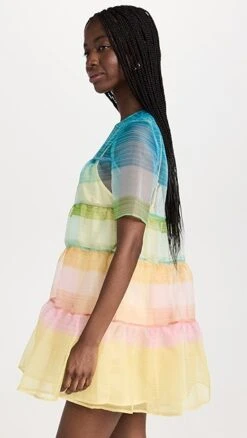 STAUD Mini Hyacinth Dress -Denim Diva Shop staud316101ff81 1681752118911 2 0. UX357 QL90