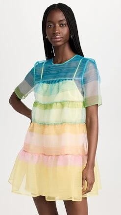 STAUD Mini Hyacinth Dress -Denim Diva Shop staud316101ff81 1681752118941 2 0. UX357 QL90