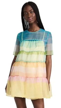 STAUD Mini Hyacinth Dress -Denim Diva Shop staud316101ff81 1681752120098 2 0. UX357 QL90