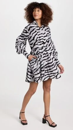 Studio 189 Hand-Batik Cotton Blouson Sleeve Mini Dress -Denim Diva Shop stdon3003422686 1683667158727 2 0. UX357 QL90