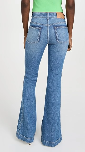 Stella McCartney Salt & Pepper Logo 70's Flare Jeans 4 Stella McCartney Salt & Pepper Logo 70's Flare Jeans - Image 2