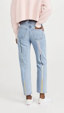 Still Here Cloud Rainbow Tate Crop Jeans