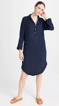 SUNDRY Longsleeve Shirttail Dress