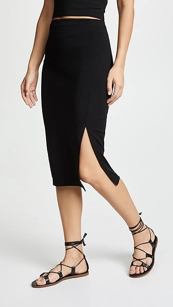 Susana Monaco High Waist Slit Skirt