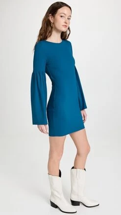 Susana Monaco Bell Sleeve Mini Dress -Denim Diva Shop susan4093911756 1669828742415 2 0. UX357 QL90