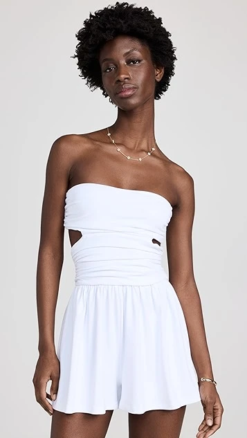 Susana Monaco Tube Cut Out Gathered Romper 9 Susana Monaco Tube Cut Out Gathered Romper - Image 7