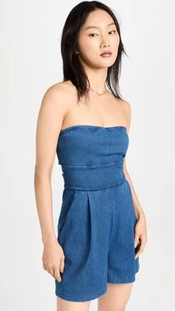 Susana Monaco Stretch Denim Romper