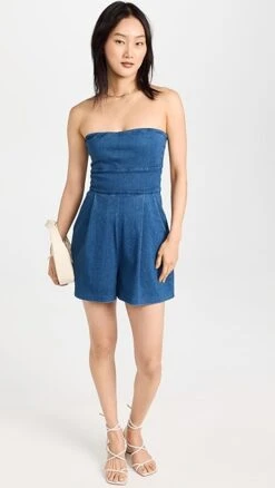 Susana Monaco Stretch Denim Romper -Denim Diva Shop susan4097112451 1677088032872 2 0. UX357 QL90
