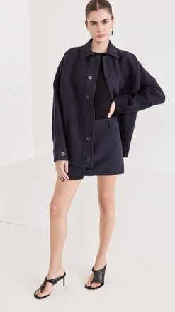 Tibi Boiled Wool Mini Skirt -Denim Diva Shop tibdb3035519394 1660331449510 2 0. UX357 QL90