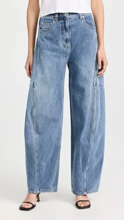 Tibi Classic Wash Denim Sid Jeans