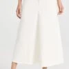 Tibi White Denim Godet Midi Skirt