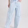Tibi Bleached Denim Sid Jeans
