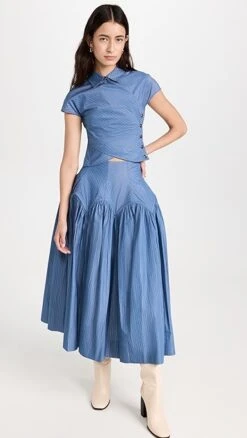 Tory Burch Striped Skirt -Denim Diva Shop toryb4986710769 1674140711209 2 0. UX357 QL90